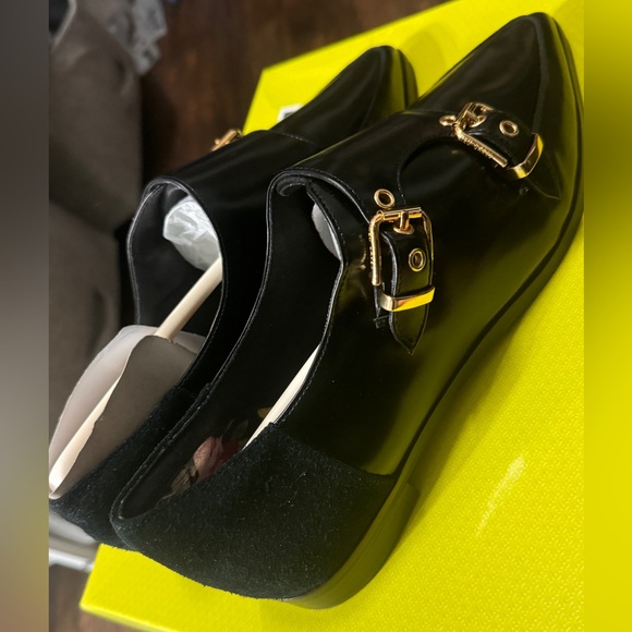 TED BAKER NAOI DOUBLE MONK STRAP BLACK LEATHER SHOES size 8 - Picture 3 of 10